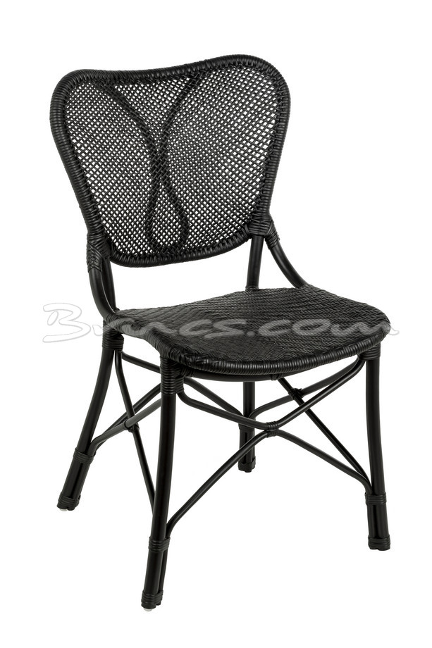 SILLA ARCADE RATTAN COLOR NEGRO