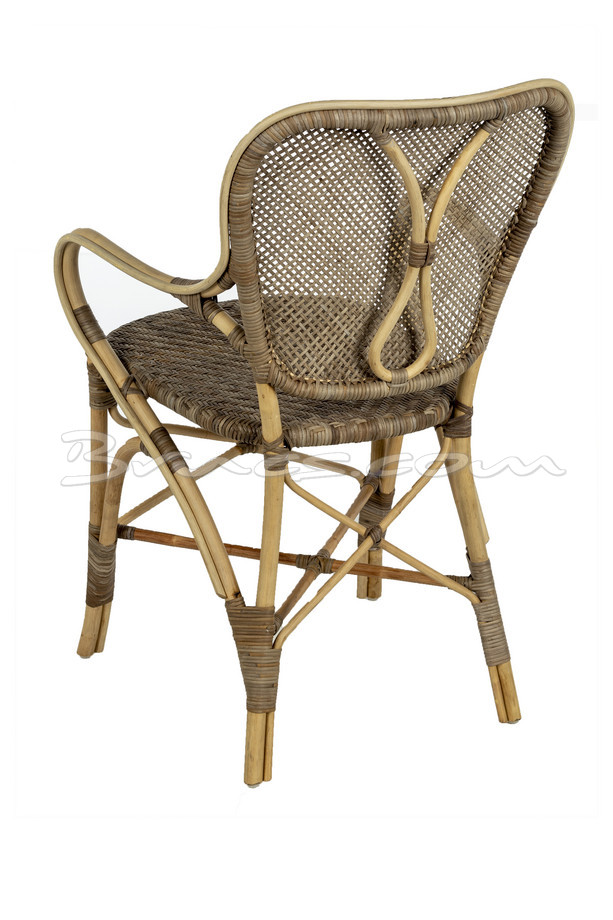 SILLA CON BRAZOS GIJÓN RATTAN COLOR GRIS