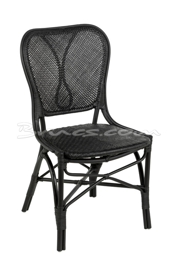 SILLA GIJÓN RATTAN COLOR NEGRO