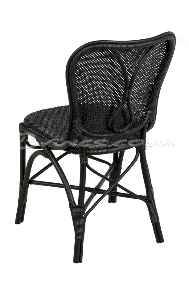 SILLA GIJÓN RATTAN COLOR NEGRO