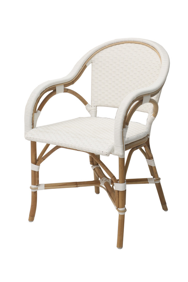 SILLA CON BRAZOS LEFKI RATTAN Y TEJIDO SINTÉTICO B