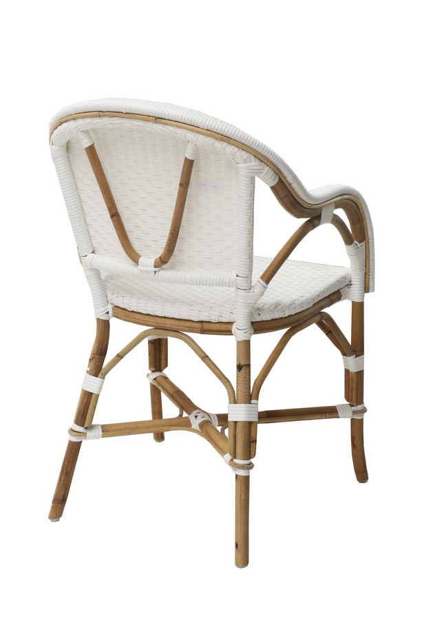 SILLA CON BRAZOS LEFKI RATTAN Y TEJIDO SINTÉTICO B