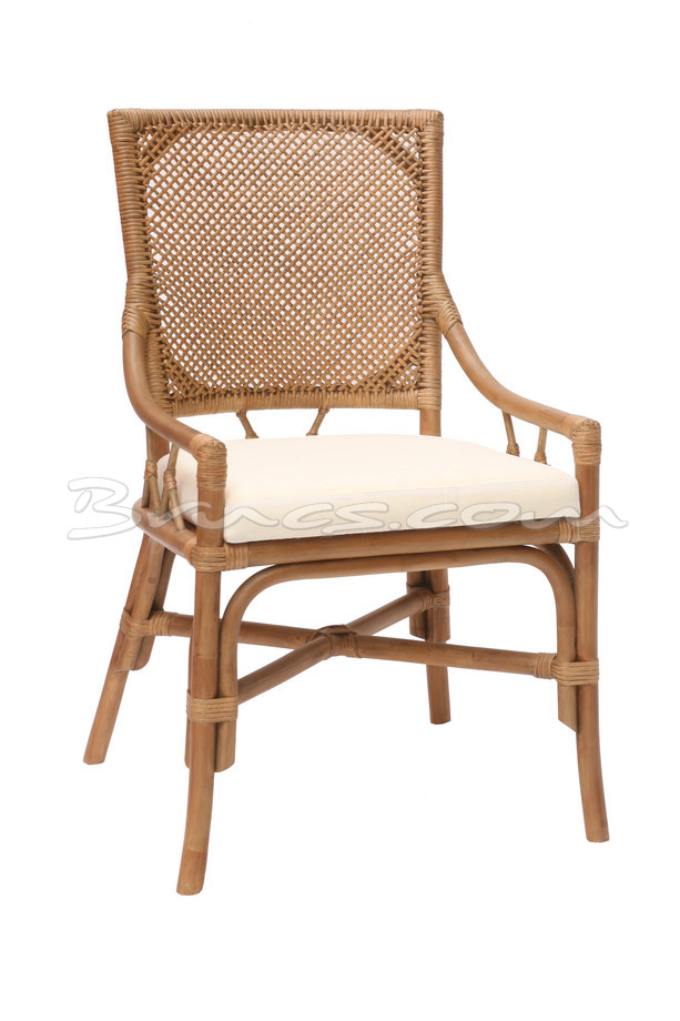 SILLA BISOKE RATTAN ANTIQUE C/ COJIN