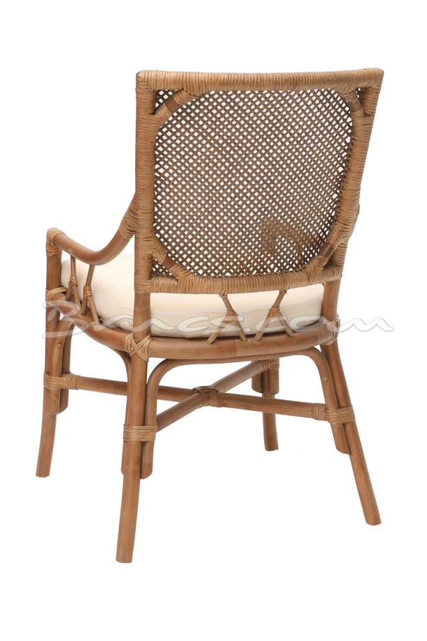 SILLA BISOKE RATTAN ANTIQUE C/ COJIN