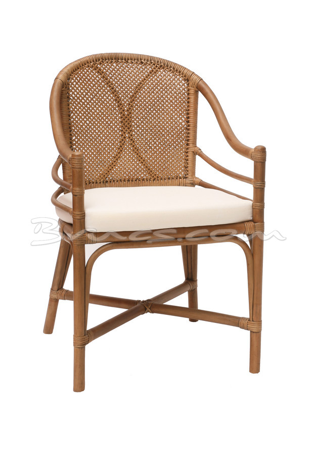 SILLA CON BRAZOS MERU RATTAN ANTIQUE C/ COJÍN