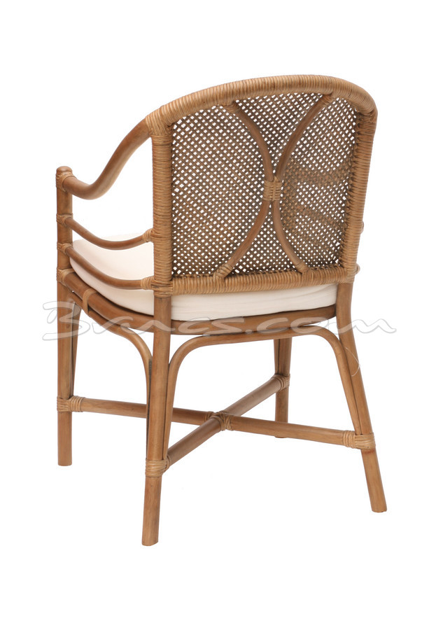 SILLA CON BRAZOS MERU RATTAN ANTIQUE C/ COJÍN