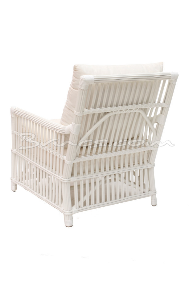 SILLÓN GUNA RATTAN Y TEJIDO SINTÉTICO BLANCO C/ CO