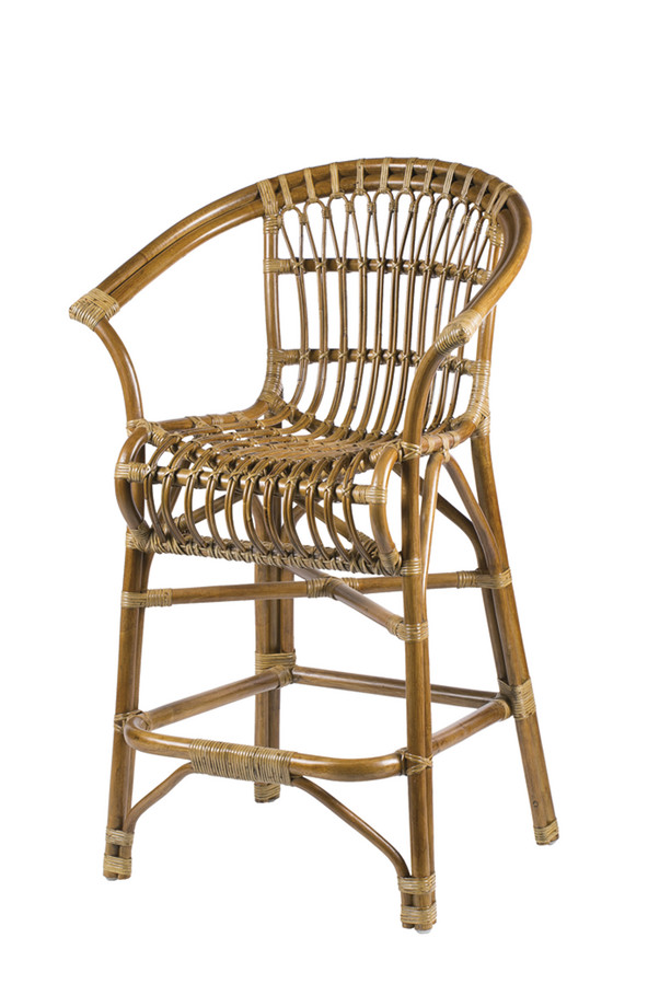 TABURETE PADRON RATTAN ANTIQUE