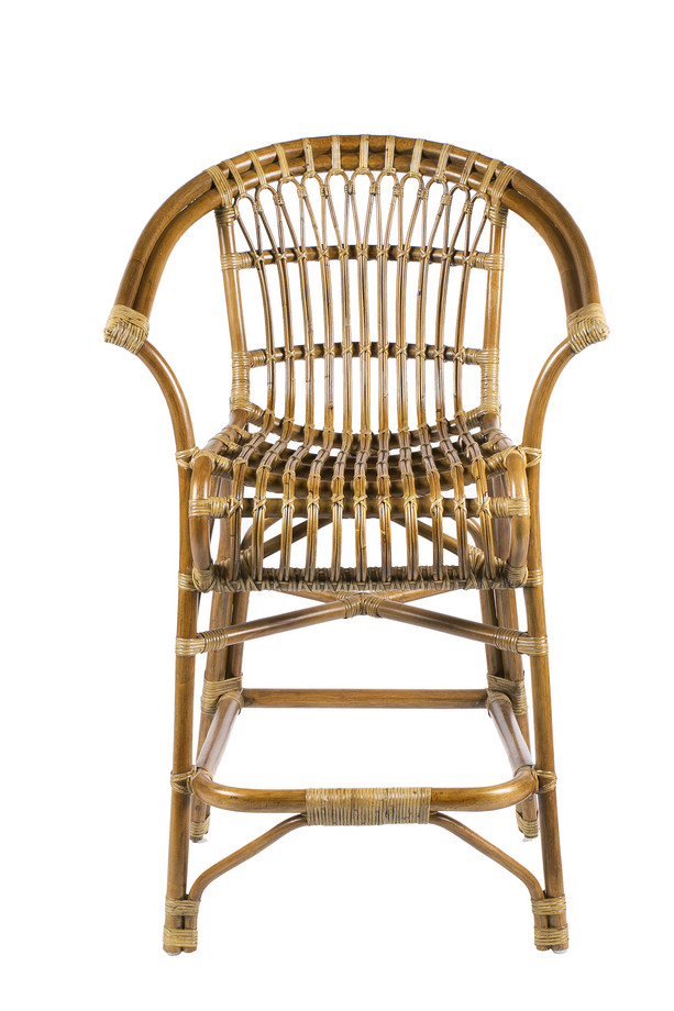 TABURETE PADRON RATTAN ANTIQUE