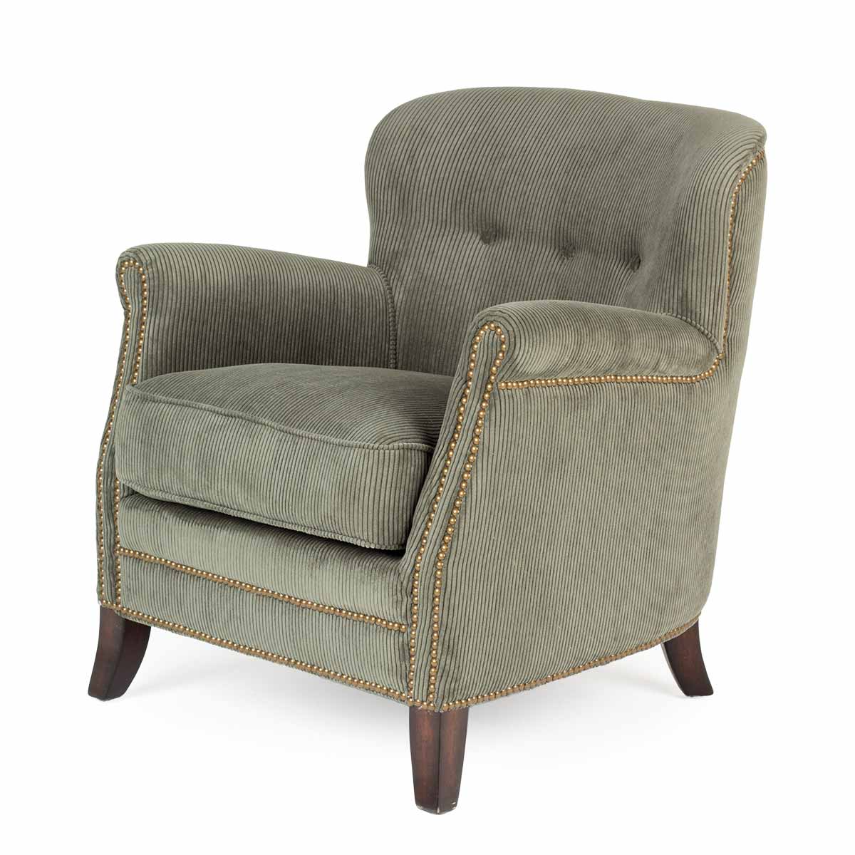 Classic armchair Motto green corduroy