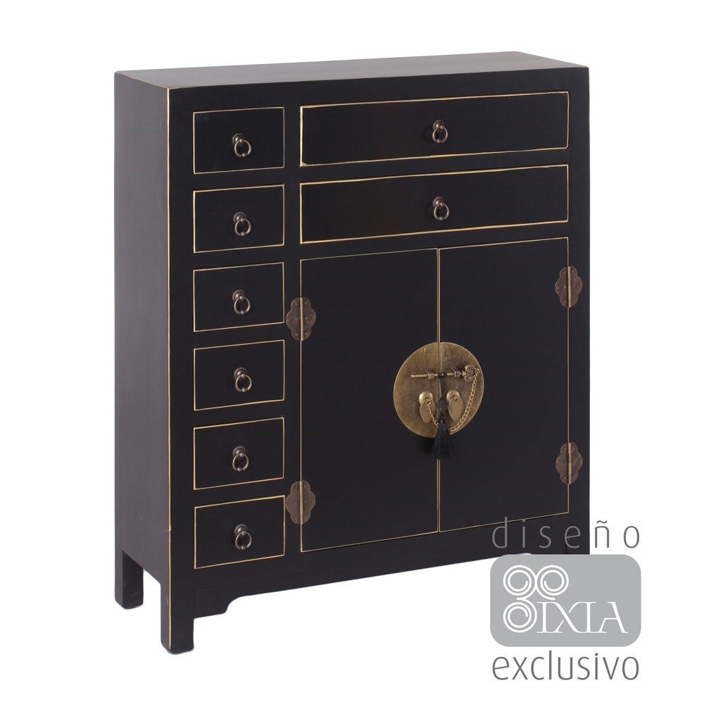 MUEBLE AUXILIAR NEGRO 73 X 26 X 90 CM