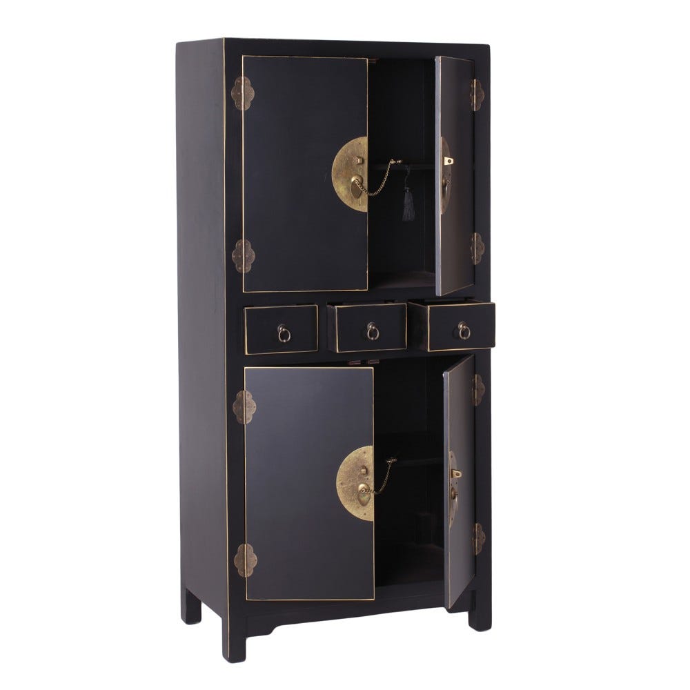 MUEBLE AUXILIAR NEGRO 63 X 33 X 131 CM