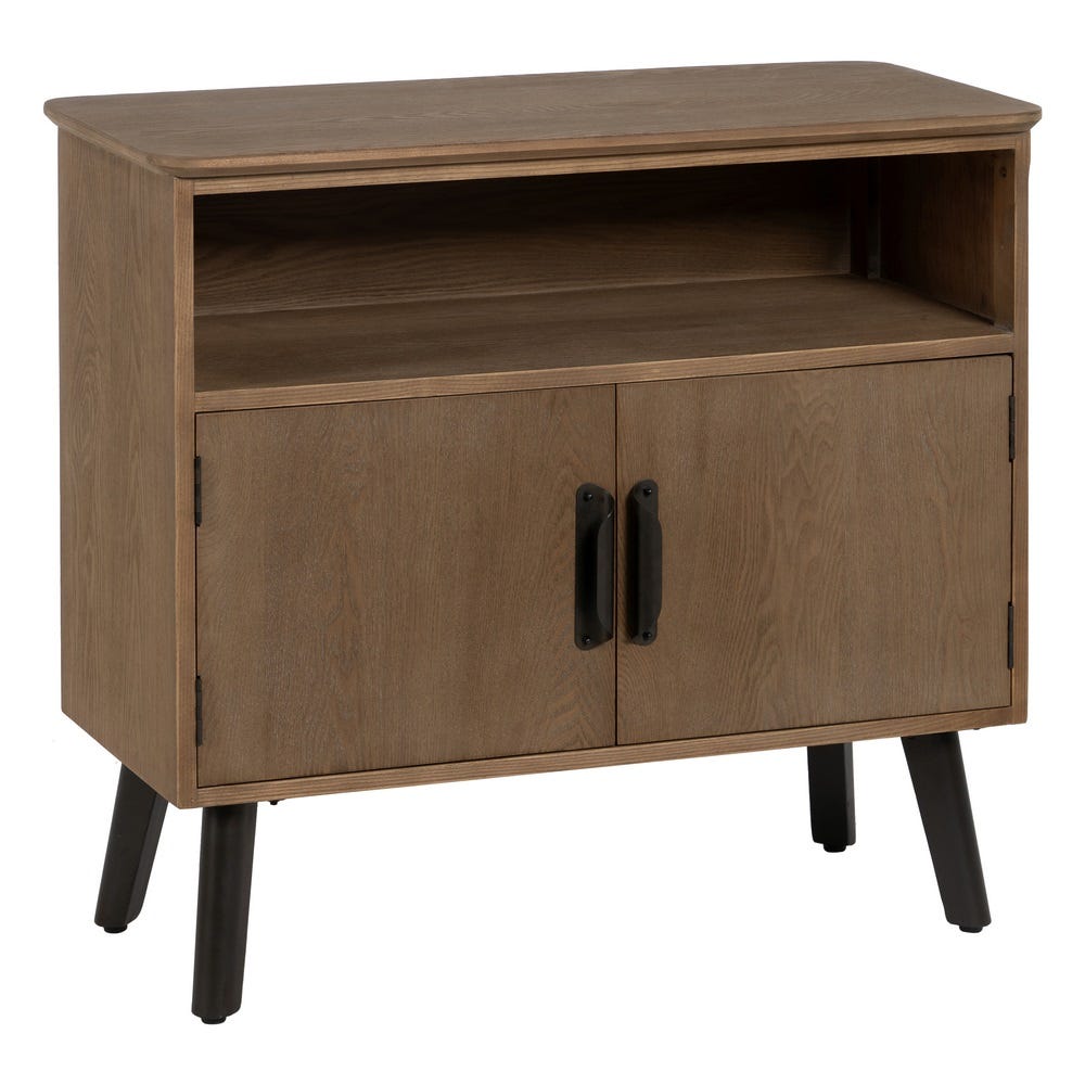 MUEBLE RECIBIDOR NATURAL-NEGRO 90 X 41 X 81 CM