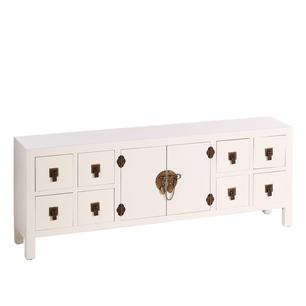 MUEBLE 8 CAJONES BLANCO 130 X 24 X 50,50 CM