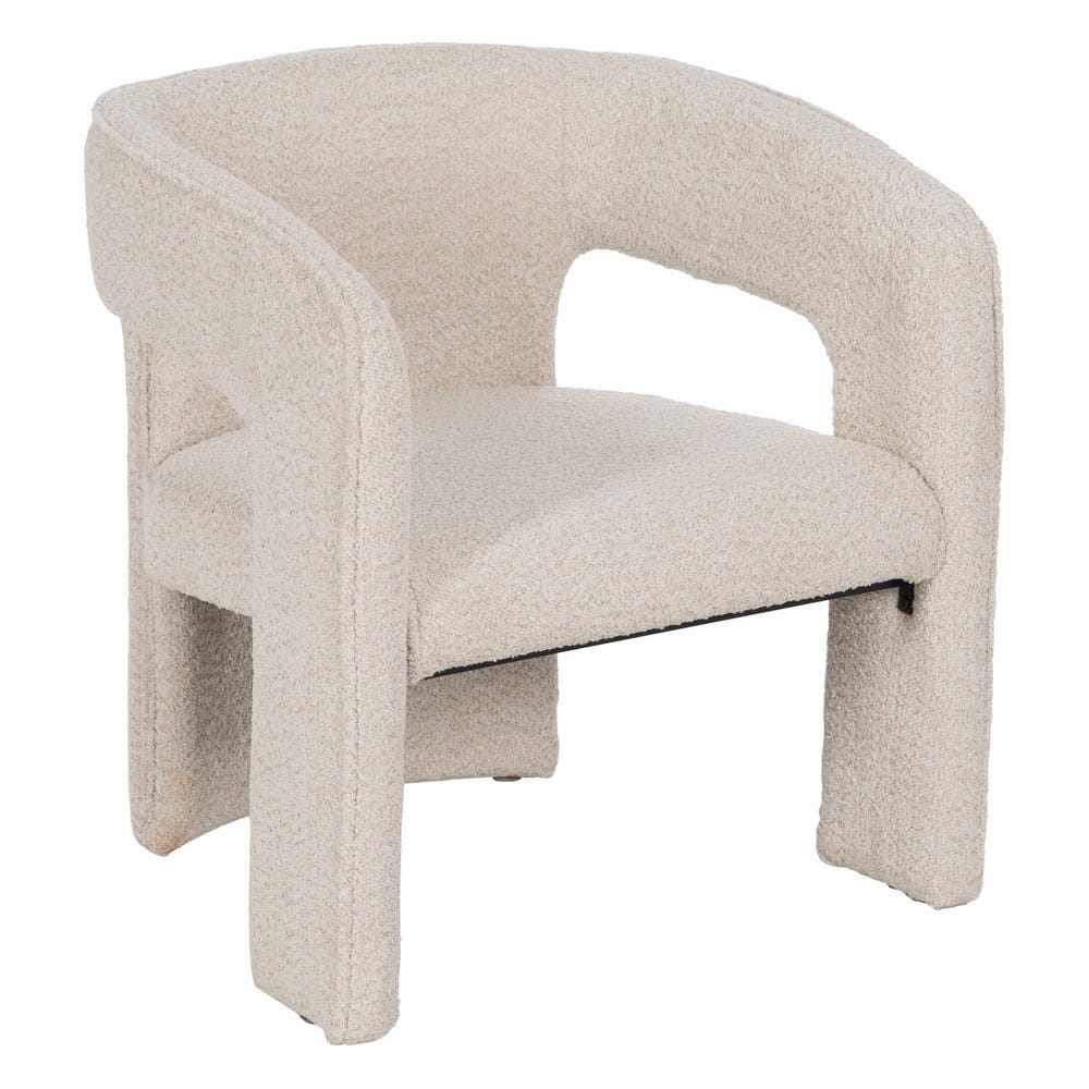 SILLA BEIGE TEJIDO SALÓN 69 X 66 X 73 CM