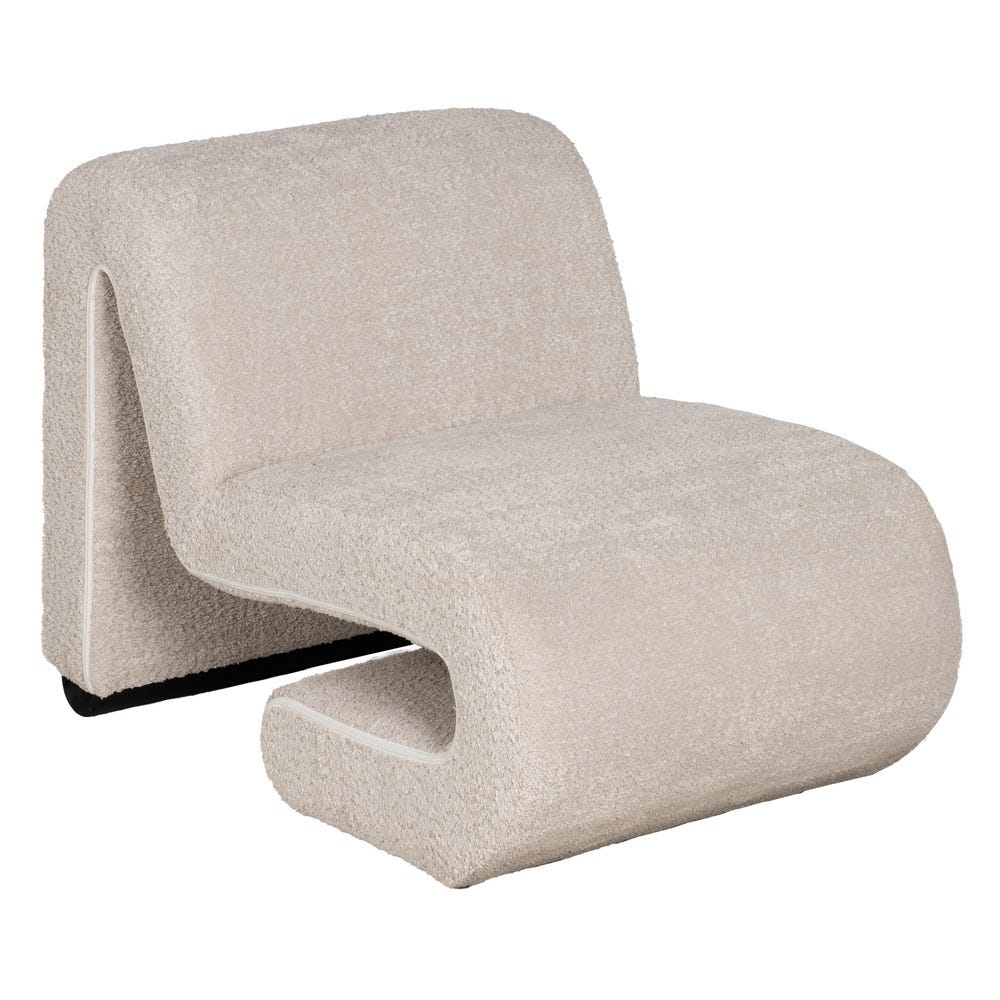 SILLÓN BEIGE TEJIDO SALÓN 60 X 90 X 63 CM