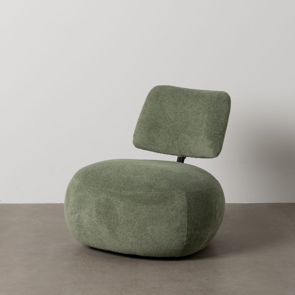 SILLÓN VERDE TEJIDO SALÓN 67 X 73 X 67 CM