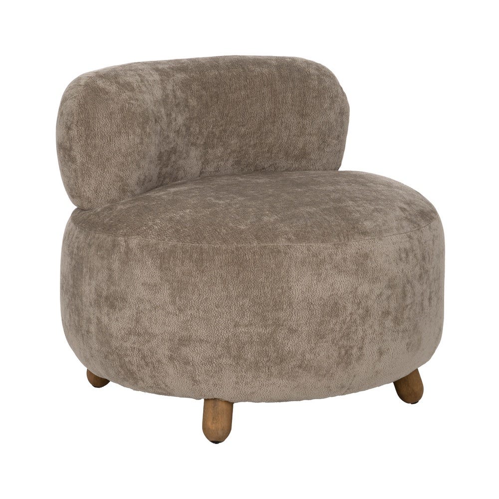 SILLÓN TAUPE MADERA DE ABEDUL SALÓN 78 X 82 X 71 CM