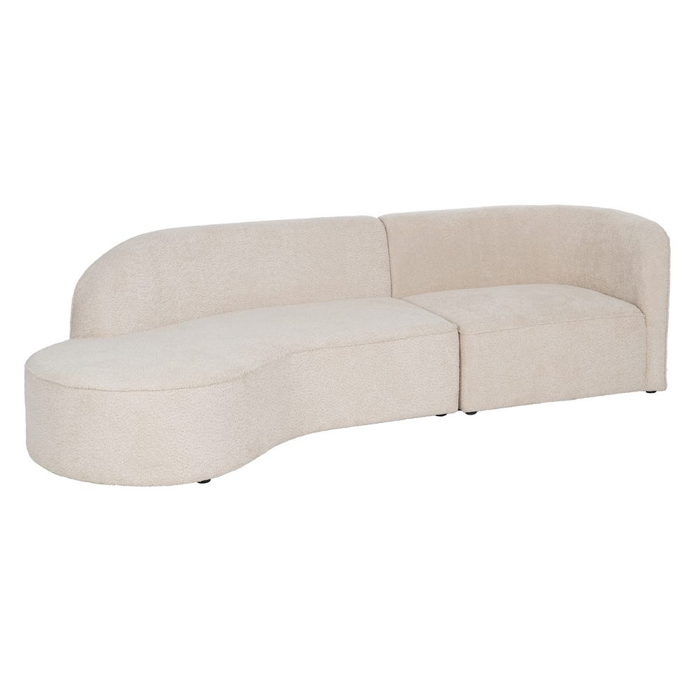 SOFÁ 2 PIEZAS BEIGE TEJIDO SALÓN 300 X 107 X 75 CM