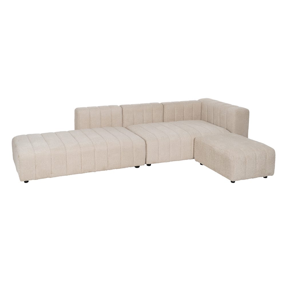 SOFÁ DESESTRUCTURADO BEIGE TEJIDO SALÓN 150 X 100 X 66 CM