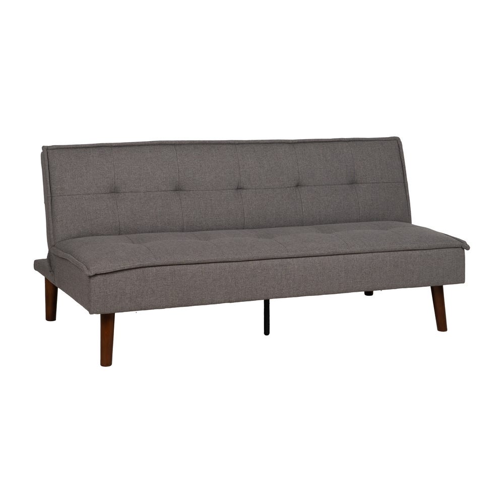 SOFÁ-CAMA GRIS METAL-MADERA SALÓN 181 X 102 X 85 CM