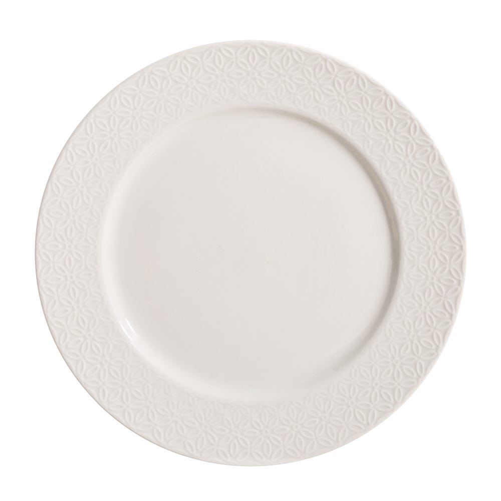 PLATO LLANO BLANCO PORCELANA COCINA 27 X 27 X 2,30 CM