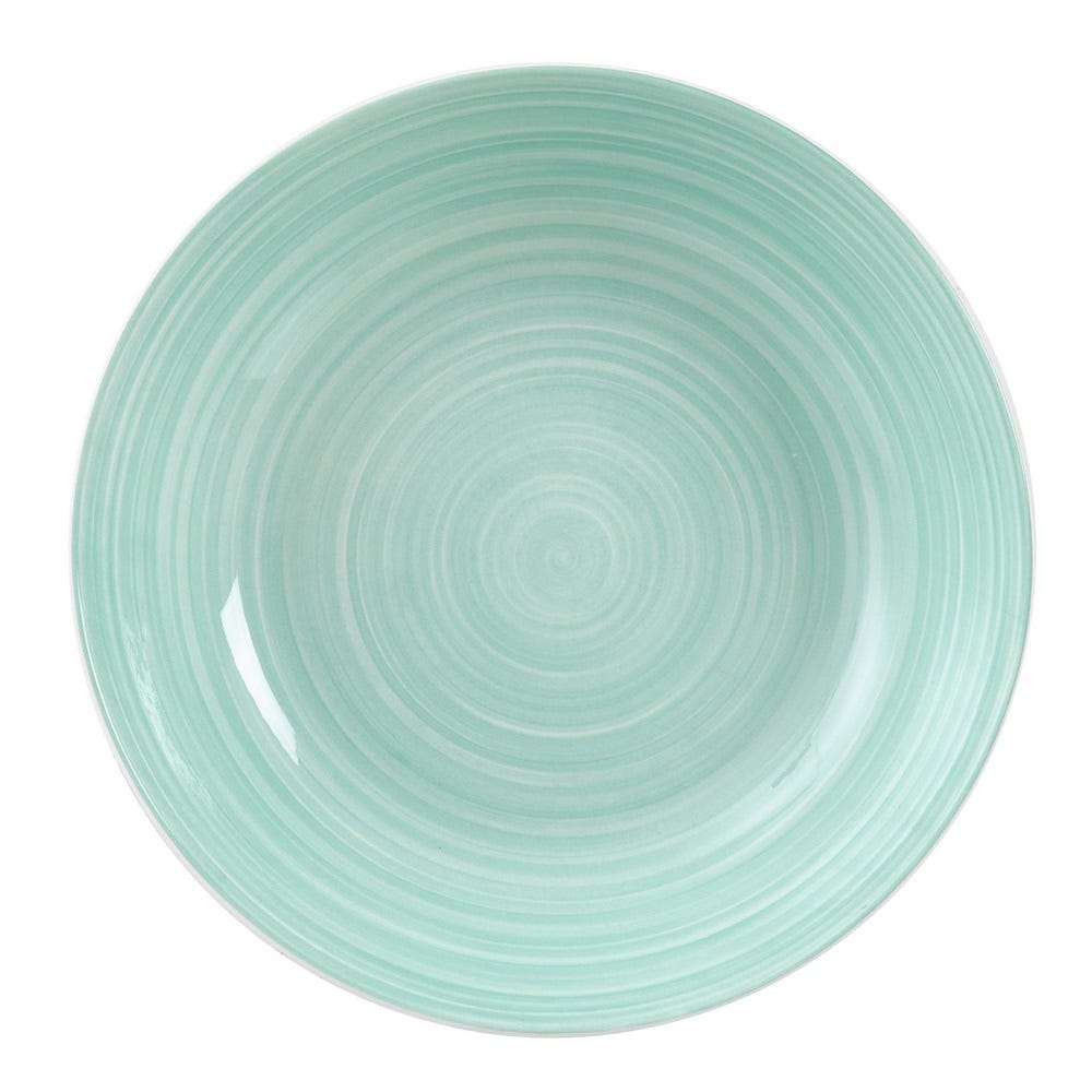 PLATO HONDO TURQUESA PORCELANA COCINA 20,50 X 20,50 X 4,50 C