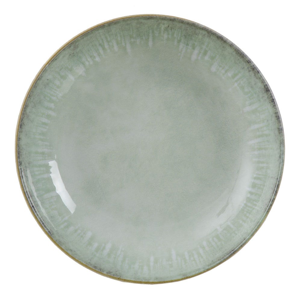 PLATO HONDO VERDE PORCELANA COCINA 20 X 20 X 5 CM