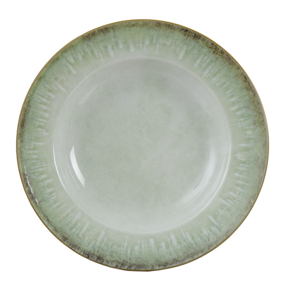 PLATO PASTA VERDE PORCELANA COCINA 27 X 27 X 4,50 CM