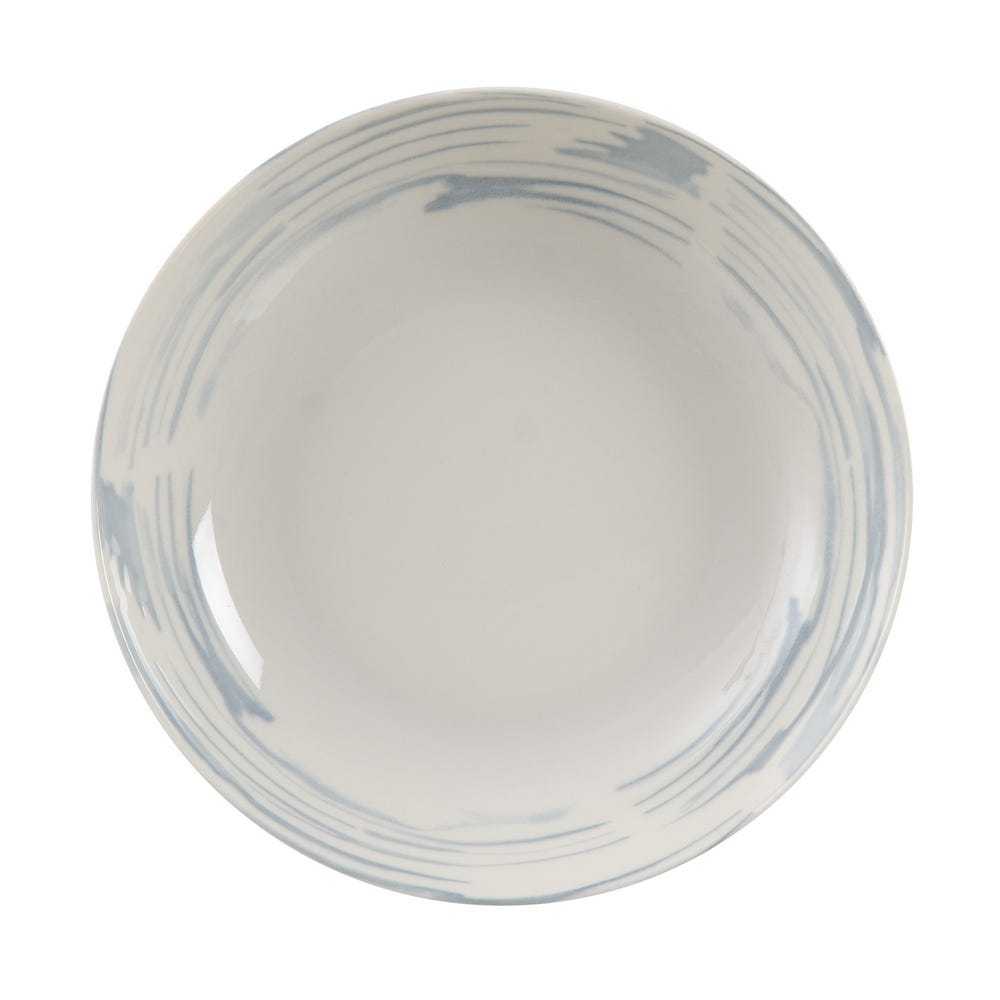 PLATO HONDO AZUL-BLANCO PORCELANA 21 X 21 X 5 CM