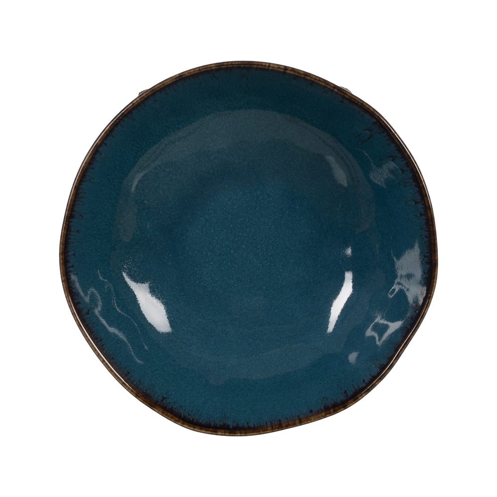 PLATO HONDO AZUL STONEWARE COCINA 20 X 20 X 5,50 CM