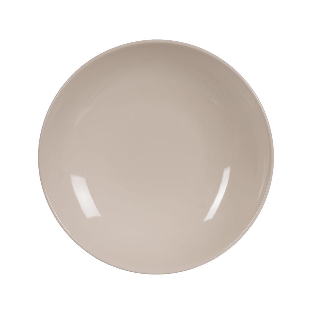 PLATO HONDO CREMA STONEWARE COCINA 22 X 22 X 4,50 CM