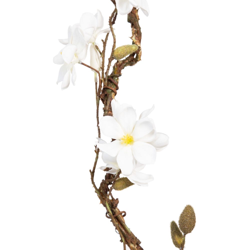 GUIRNALDA MAGNOLIA BLANCO ARTIFICIAL 30 X 10 X 91 CM