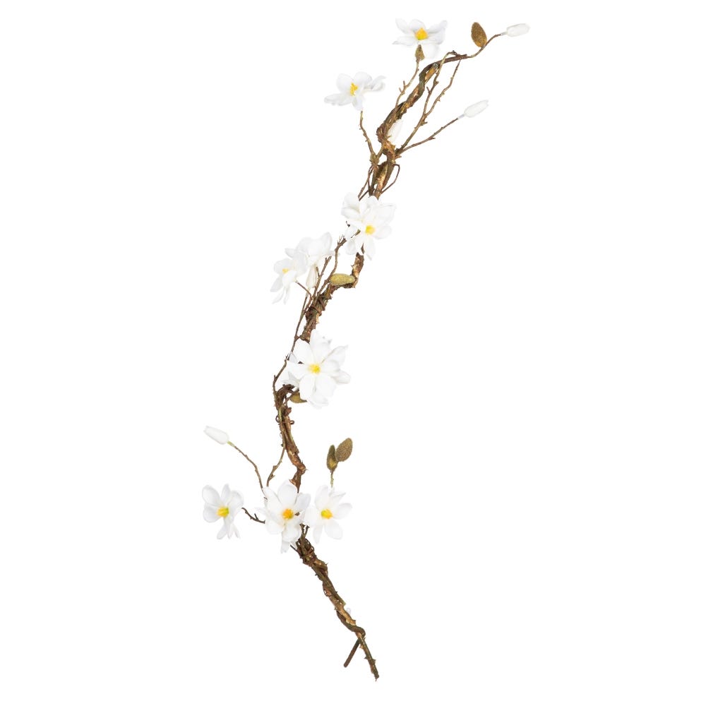 GUIRNALDA MAGNOLIA BLANCO ARTIFICIAL 30 X 10 X 91 CM