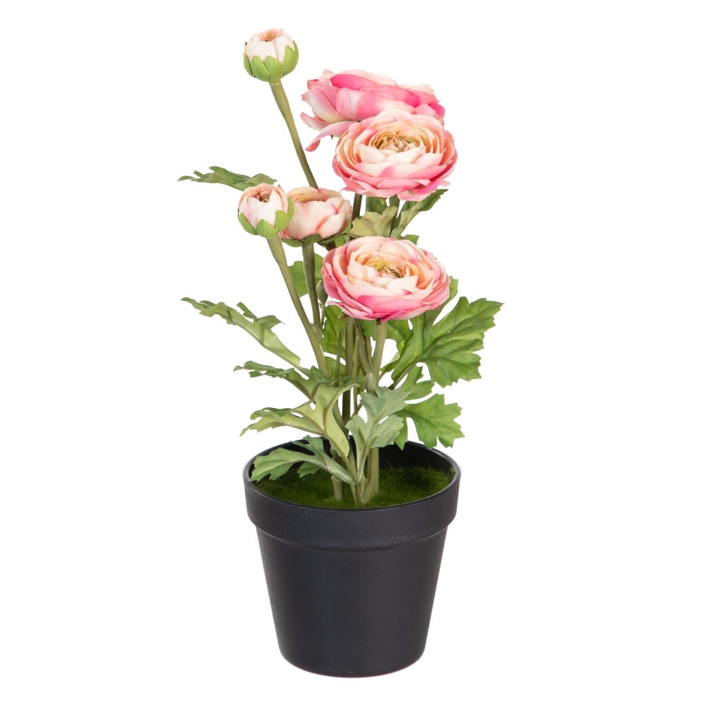 PLANTA FLOR ROSA ARTIFICIAL DECORACIÓN 12,50 X 12,50 X 37 CM