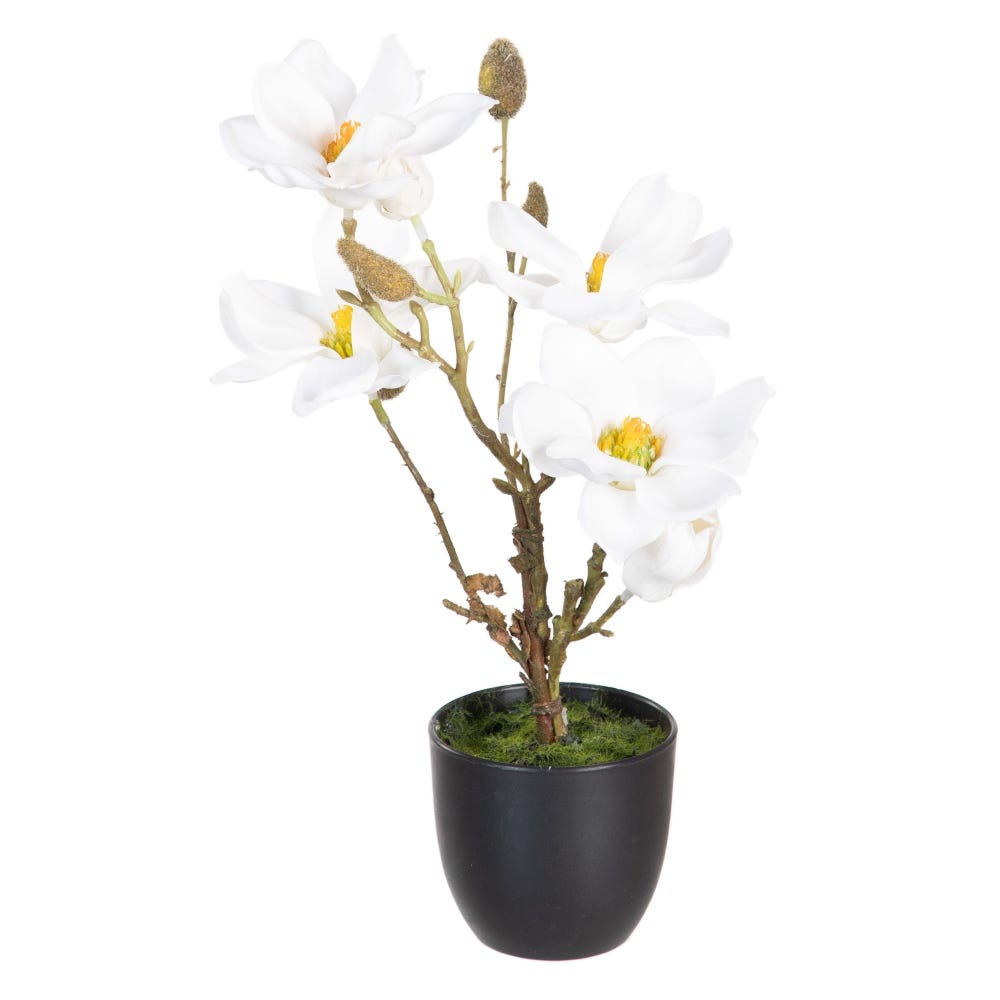 PLANTA MAGNOLIA BLANCO ARTIFICIAL 22 X 22 X 38 CM