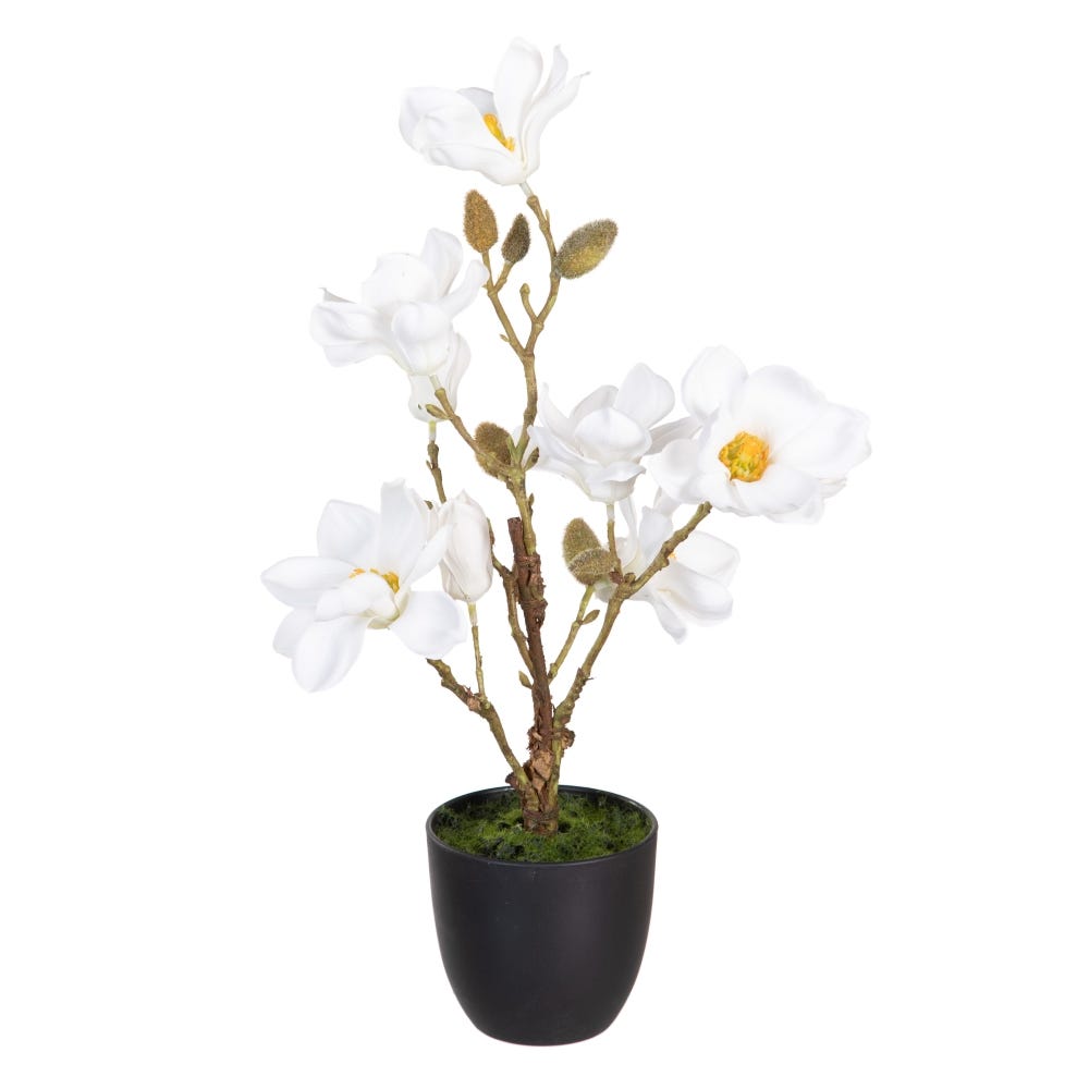 PLANTA MAGNOLIA BLANCO ARTIFICIAL 25 X 25 X 49 CM