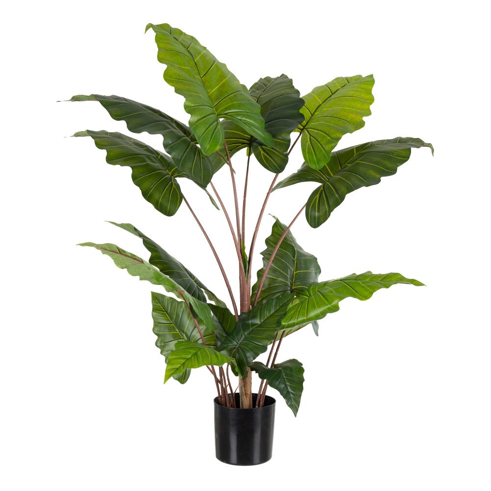 PLANTA COLOCASIA VERDE DECORACIÓN 130 CM