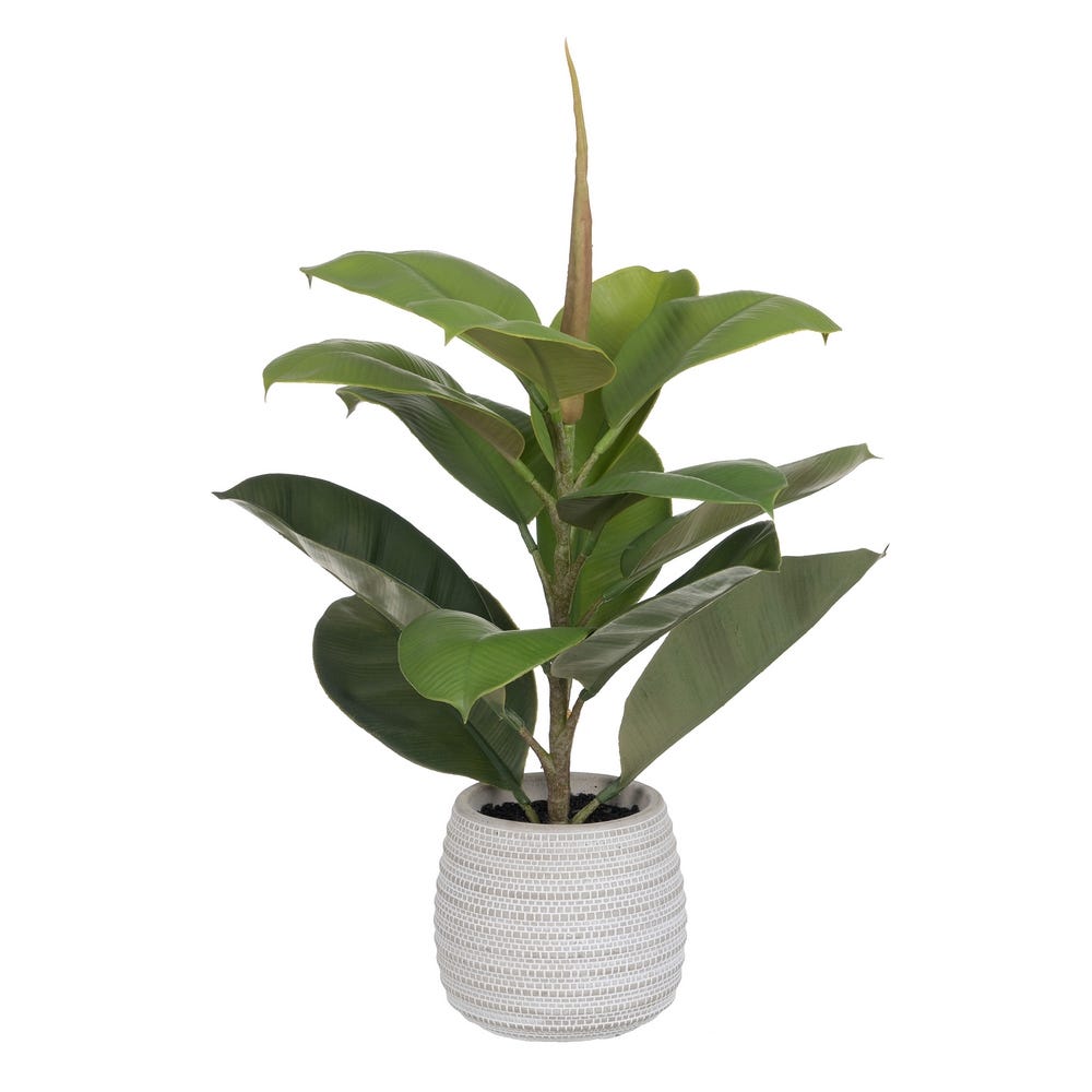 PLANTA ROBLE VERDE "PVC" DECORACIÓN 58 CM