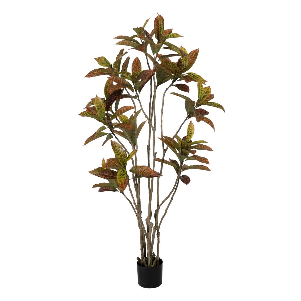 PLANTA CROTON ROJO GOMA DECORACIÓN 150 CM