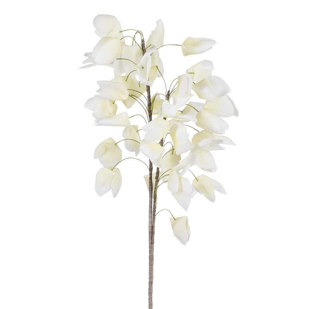 RAMA AMARILIS BLANCO NAILON DECORACIÓN 100 CM