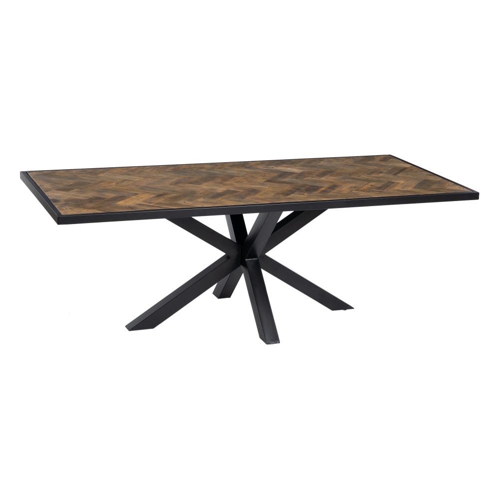 MESA COMEDOR NATURAL-NEGRO 220 X 100 X 76 CM