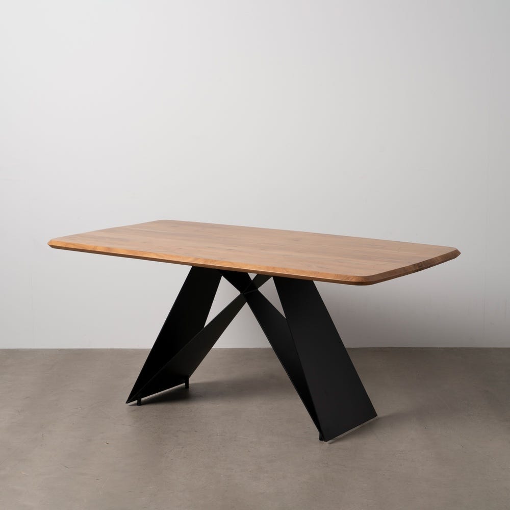 MESA COMEDOR MADERA-METAL SALÓN 170 X 90 X 77 CM