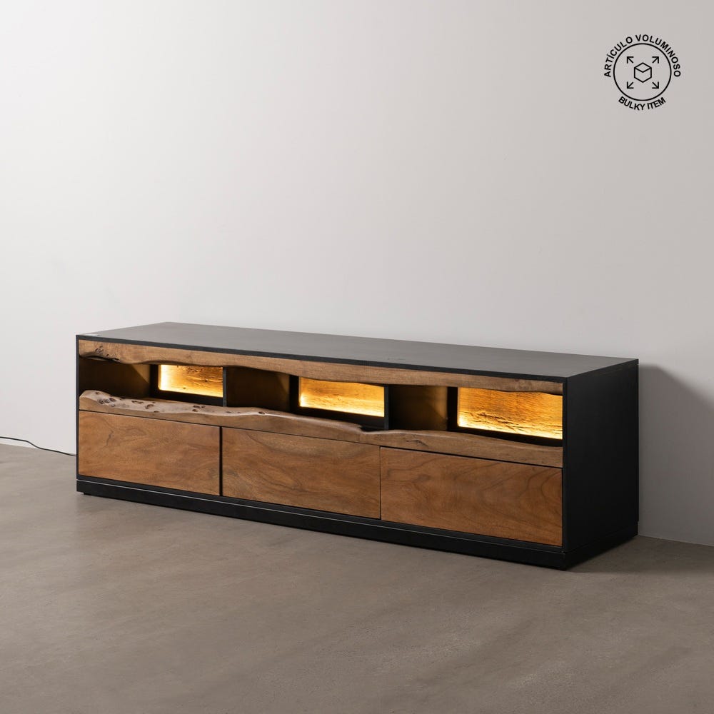 MUEBLE TV LED MADERA-METAL SALÓN 180 X 42 X 50 CM