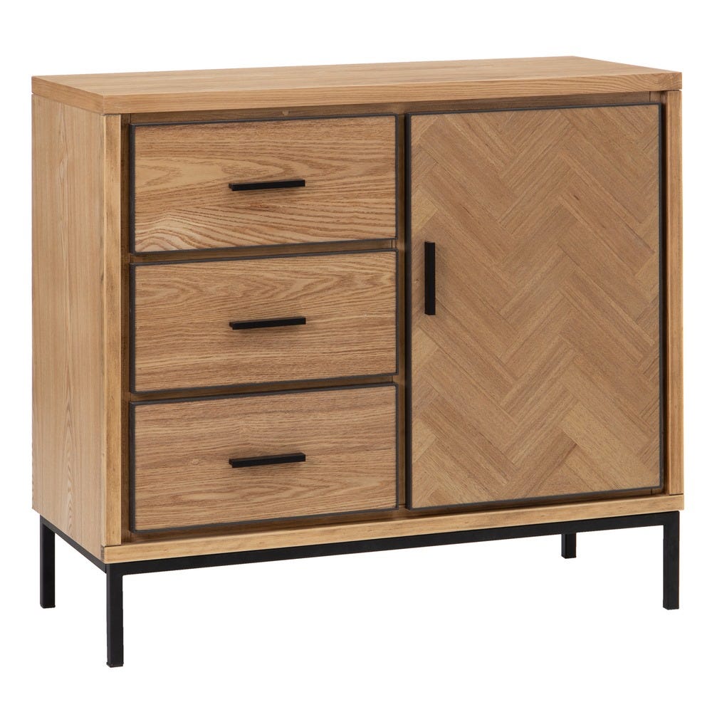 MUEBLE RECIBIDOR ESPIGA NATURAL 91 X 40 X 84,50 CM