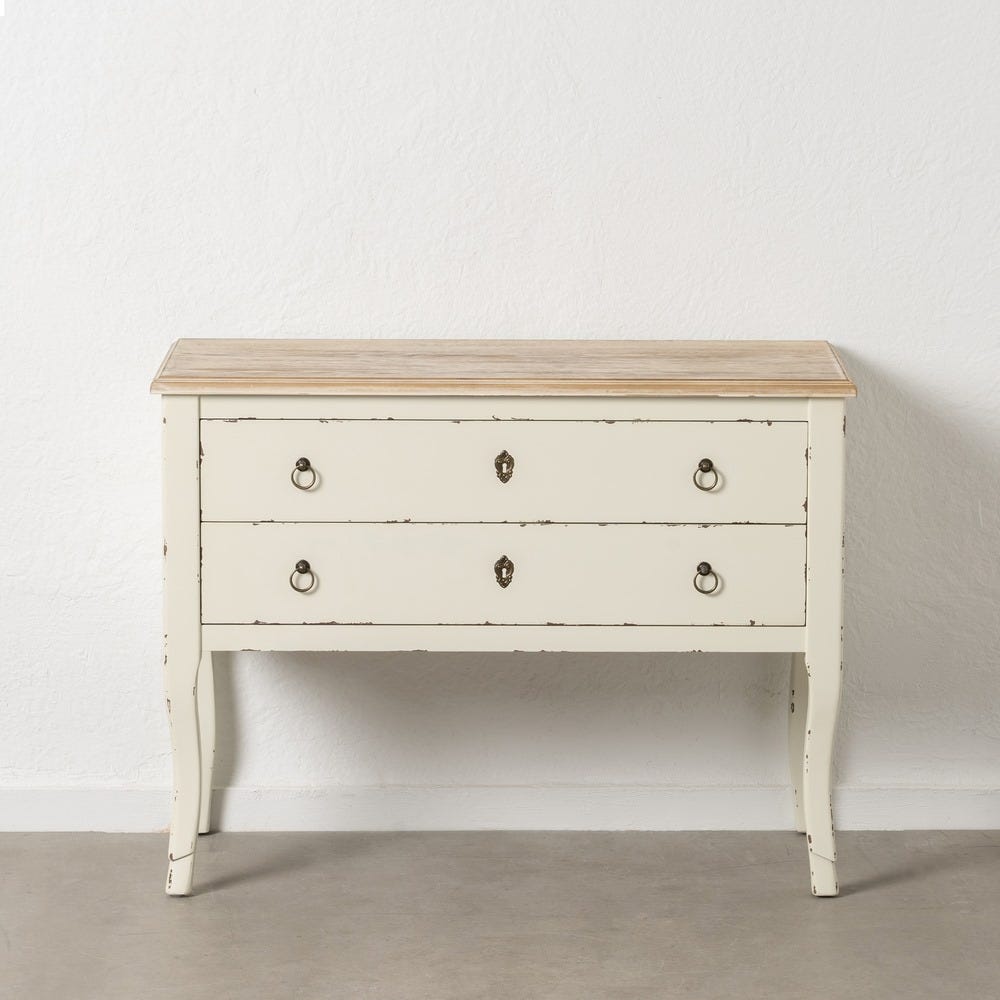 CONSOLA BLANCO ROZADO MADERA 104 X 50 X 78 CM