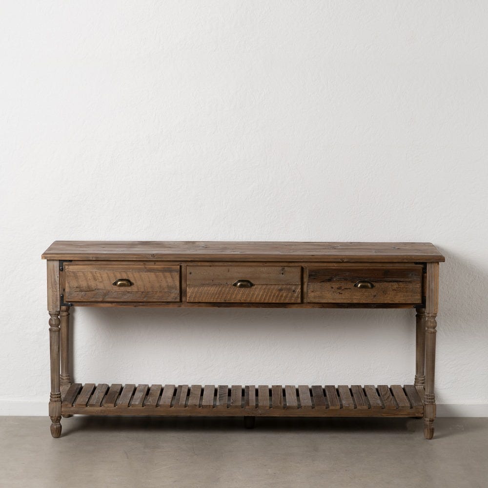 CONSOLA MARRÓN MADERA 184,50 X 50 X 86,80 CM