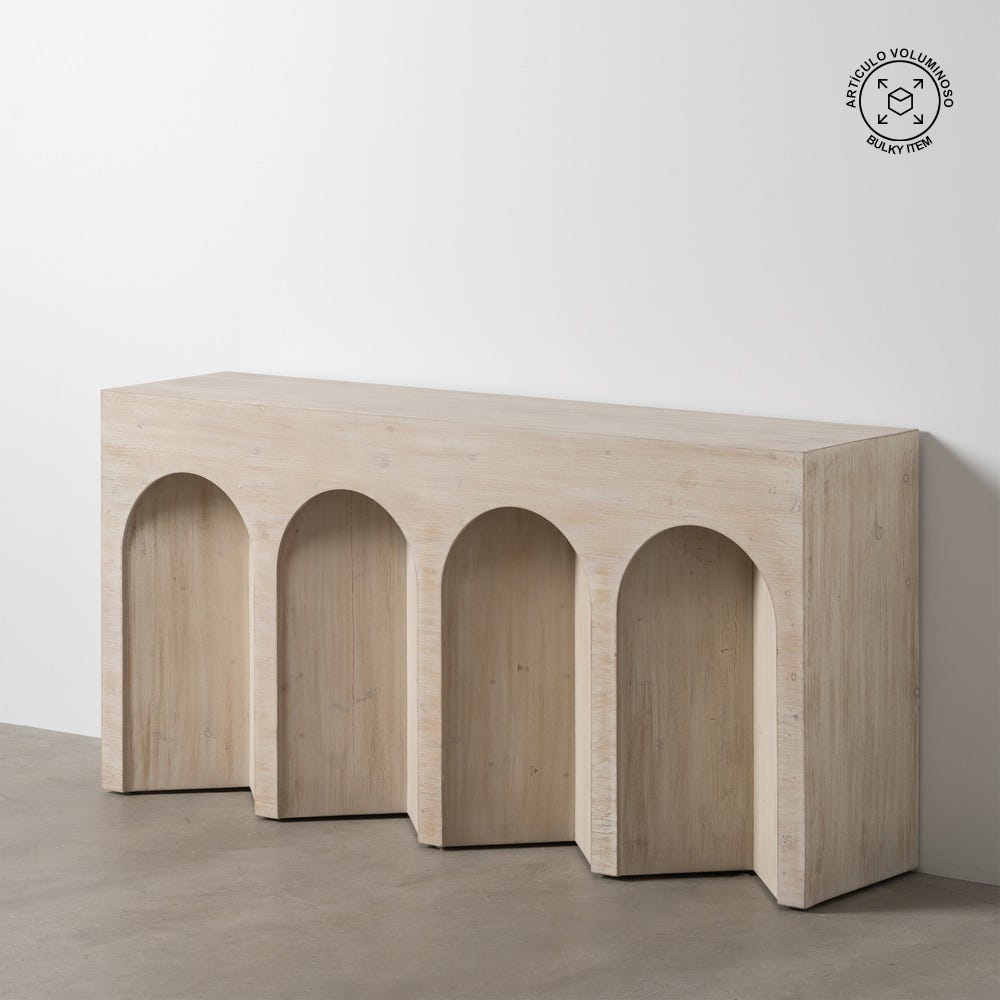 CONSOLA BLANCO ROZADO MADERA 170 X 38 X 82 CM