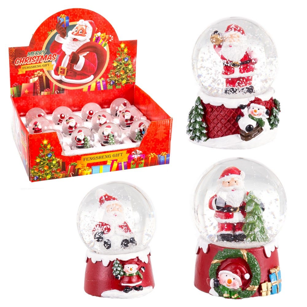 BOLA NIEVE PAPA NOEL 3/M 4,50 X 4,50 X 6,20 CM