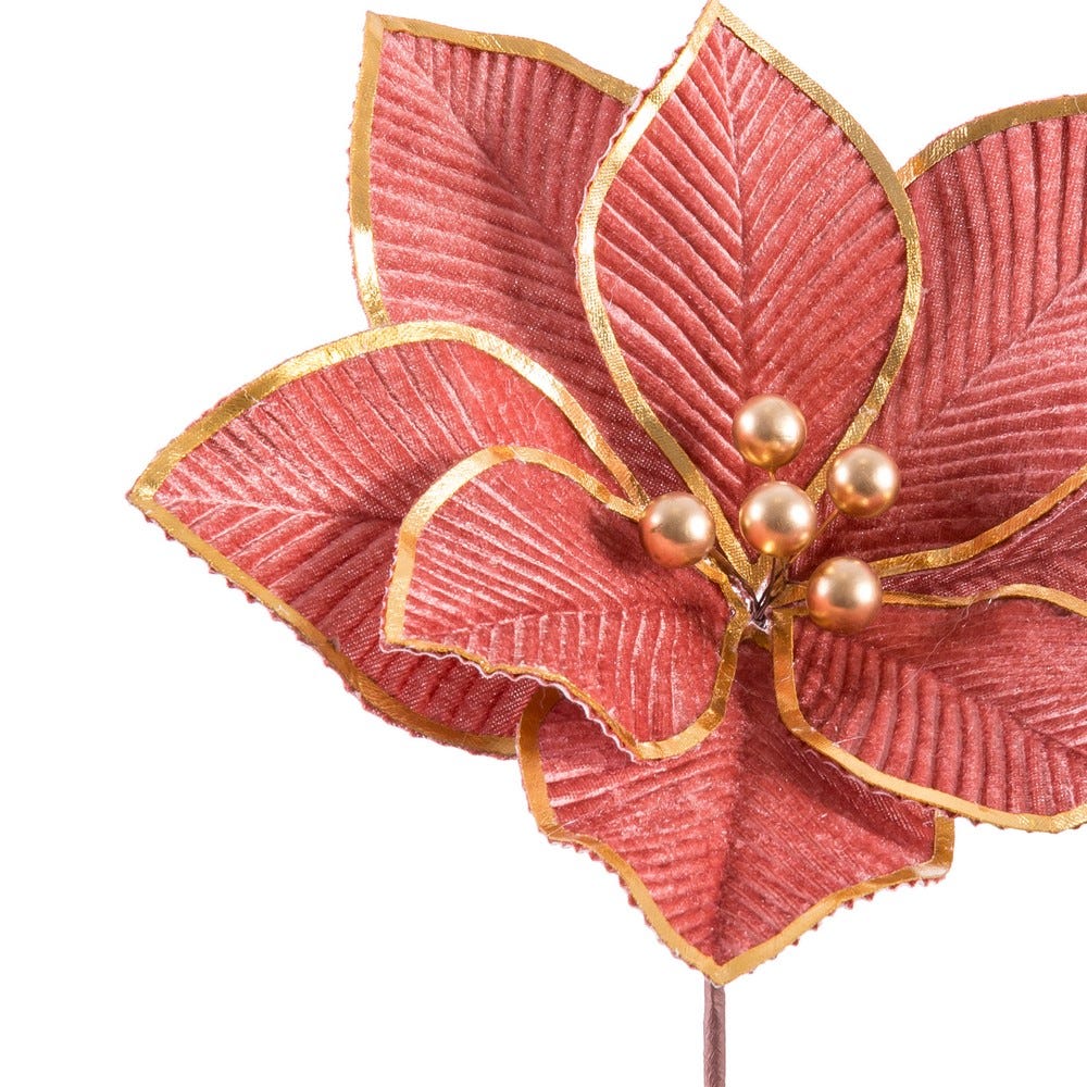 POINSETTIA TEJIDO ROSA 25 X 25 X 20 CM